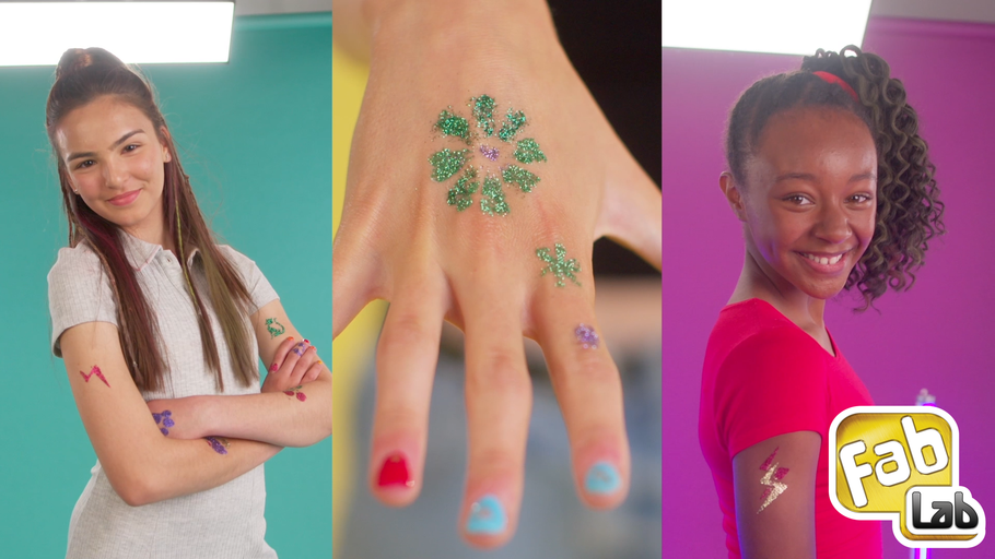 Glitter Tattoos, Hairlights & Nail Art from FabLab!
